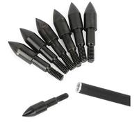 PYMUST 12 pièces - Pointes de tir à l'arc pour entraînement au tir à l'arc Classique et à l'arc à poulies, diamètre extérieur 7,2/7,4 mm (7.4mm)