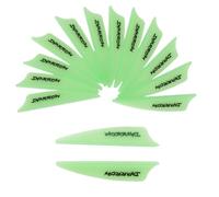 PYMUST 50pcs flèche Plume 3 Pouces Palette en Caoutchouc Transparent fletches Arc composé recourbé tir à l'arc Chasse Cible fletching (Vert)