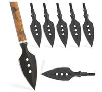 PYMUST 6/12/24 PCS Pointes de Chasse Archérie - Pointes Vissage en Métal Solide, pour Chasse Traditionnelle & Tir à la Cible en Plein Air (Style 1, 6pcs)