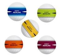 PYMUST Balles d'entraînement en Caoutchouc de Golf 6pcs - balles d'entraînement conçues pour Les terrains d'entraînement, la Pratique du Swing intérieur et extérieur (Jaune)