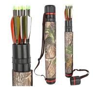 PYMUST Carquois de flèche de tir à l'arc étui de Support de Veste de Camouflage avec Conception Tube épaule arrière, Extension de Longueur de 63 à 105 cm pour la Chasse et La Pratique du tir à l'arc