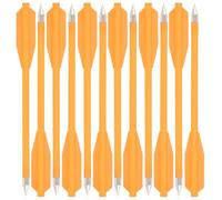 PYMUST Lot de 12/24 flèches en Plastique de 16 cm avec ailettes - Flèches de tir à l'arc pour la Chasse et Le tir sur Cible, adaptées à l'entraînement au tir à l'arc (12, Jaune)