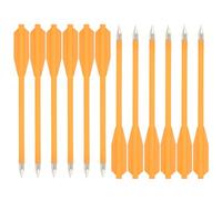 PYMUST Lot de 12/24 flèches en Plastique de 16 cm avec ailettes - Flèches de tir à l'arc pour la Chasse et Le tir sur Cible, adaptées à l'entraînement au tir à l'arc (24, Jaune)