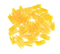 PYMUST Lot de 50 queues de flèches de tir à l'arc en Plastique avec diamètre intérieur de 3,2 mm pour la Chasse à l'arc, Le tir sur Cible, l'entraînement et Le Bricolage (Doré Transparent)