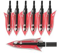 PYMUST Pointes à vis 100 Grains - Pointes aiguisées pour Chasse et tir à l’Arc, compatibles arcs Compound et recurve, Lot de 6/12/24 (24pcs, Style 9)