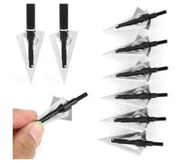 PYMUST Pointes à vis 100 Grains - Pointes aiguisées pour Chasse et tir à l’Arc, compatibles arcs Compound et recurve, Lot de 6/12/24 (24pcs, Style 3)