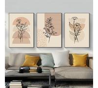 PYNVDD Lot de 3 affiches abstraites imprimées de feuilles botaniques, affiches bohèmes abstraites modernes, sans cadre (image 06,30 x 40 cm x 3 pièces)