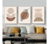 PYNVDD Lot de 3 posters abstraits avec impression de feuilles botaniques, posters modernes abstraits de style bohème, sans cadre (Image-02, 30x40cm*3 pièces)