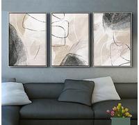 PYNVDD Poster sur toile, Art mural abstrait minimaliste moderne, Ensemble de posters bohèmes Décoration murale géométrique - Pas de cadre (Image-7,50x70cm*3)..