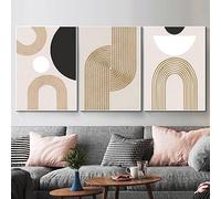 PYNVDD Poster sur toile, Art mural abstrait minimaliste moderne, Ensemble de posters bohèmes Décoration murale géométrique - Pas de cadre (Image-2, 30x40cm*3)..