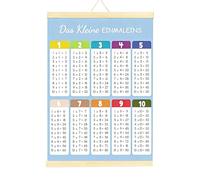 Pynzeka Table de Multiplication Affiche Murale + 1 crochet Outils D'apprentissage des Tables de Multiplication pour Enfants (30 x 40cm)