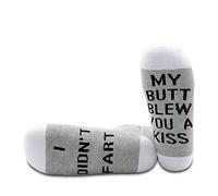 PYOUL 1 paire de chaussettes de péter avec inscription « I Didn't Fart My Butt Blew You A Kiss »