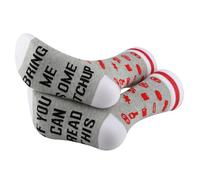 PYOUL 1 paire de chaussettes pour amateurs de ketchup avec inscription « If You Can Read This Bring Me Some Ketchup », Certains ketchup 1 paire, taille unique