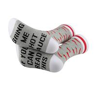 PYOUL 1 paire de chaussettes pour amateurs de sauce piquante avec inscription « If You Can Read This Bring Me Hot S », Bring Me Hot S 1 paire, taille unique