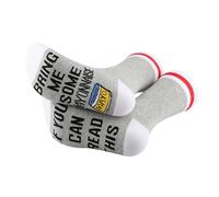 PYOUL 1 paire de chaussettes unisexes, gris, taille unique pour amateurs de mayonnaise avec inscription « If You Can Read This Bring Me Some Mayonnaise »