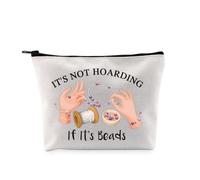 PYOUL Beaders Trousse de maquillage avec perles Inscription If It's Beads Collector Cosmetic Bag Handicraft Lover Gift DIY Amateur Cadeau, Sac à perles