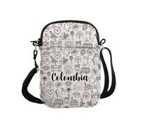 PYOUL Colombie Trip Gift Colombie Sac à bandoulière Culture colombienne Sac de voyage Explorateurs andins, Colombie Cb