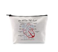 PYOUL Future Cardiologist Gift Cardiology Theme Makeup Bag Heart Doctor Cosmetic Bag Cardiology Lover Gift, Sac à thème cardiologie, Sac à thème cardiologie