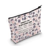PYOUL Opossum Lover Gift Things I Do in My Spare Time Opossum Makeup Bag Opossum Owner Cosmetic Bag Opossum Merch, Temps libre Opossum B