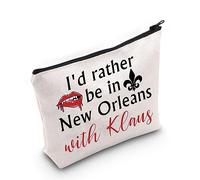 PYOUL Originals - Cadeau inspiré des vampires - I'd Rather Be in New Orleans avec trousse de maquillage Klaus Mikaelson Fan Klaus, Orléans avec Klaus B