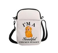 PYOUL Sac à bandoulière avec motif humour croustillant et pépites de poulet pour les amateurs de restauration rapide, sac de voyage, cadeau gourmand, Pépites de poulet Cb