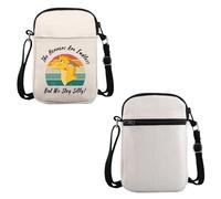 PYOUL Sac à bandoulière pour amateur de livres avec inscription « We Stay Silly », Stay Silly Cb