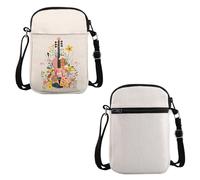PYOUL Sac à bandoulière pour violon Motif floral, Flower Violon Cb