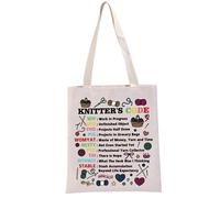 PYOUL Sac à main en tricot pour amateurs de tricot, Knitters Code Tote, Large