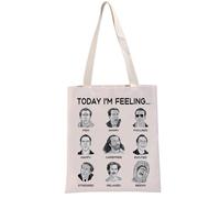 PYOUL Sac fourre-tout avec inscription « Today I'm Feeling » inspiré de Nicolas C, Sac fourre-tout I'm Feeling, Large