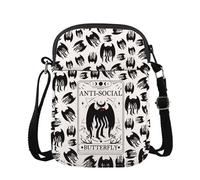 PYOUL Sac fourre-tout en toile Motif papillon Mothman, Antisocial Butterfly Cb EU, medium