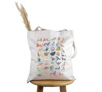 PYOUL Sac fourre-tout inspiré de l'académie médiévale Motif animaux manuscrits bestiaires mythologie, Sac fourre-tout Medieval Creatures, medium