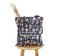 PYOUL Sac Fourre-Tout K-Drama Lover 'I'd Rather Be Watching K-Drama' - Sac à Main pour Fan de Drame Coréen, Medium