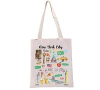 PYOUL Sac Fourre-Tout New York City - Cadeau pour Amoureux de New York - Sac à Main Souvenir - Cadeau de Vacances, T UE, Large