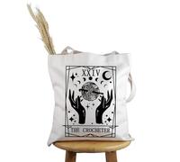 PYOUL Sac fourre-tout pour amateurs de crochet Sac fourre-tout pour amateurs de fil à tricoter, Crochet Tarot Fourre-tout, medium