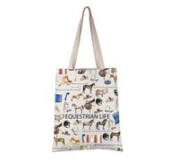 PYOUL Sac fourre-tout pour amoureux des chevaux, Sac fourre-tout Equestrian Life, Large