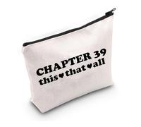 PYOUL Thriller Book Lover Gift Chapitre 39 This That All Trousse de maquillage Lecteur de ver de bibliothèque Sac à cosmétiques Chapitre 39 Cadeau livre, Chapitre 39 Sac