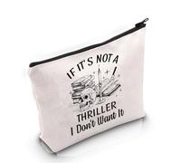 PYOUL Thriller Book Lover Gift If It's Not A Thriller Makeup Bag Thriller Reader Cosmetic Bag Thriller Bookworm Gift, Un sac à thriller