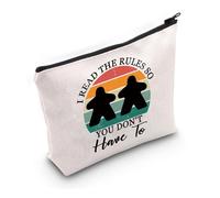 PYOUL Trousse de maquillage avec inscription « I Read The Rules So You Don't Have to », Lire le sac Règles