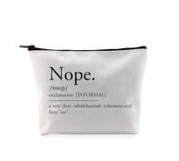 PYOUL Trousse de maquillage avec inscription « The Word Nope » - Cadeau amusant et sarcastique, Nope Definition Sac