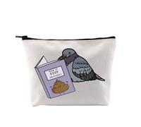 PYOUL Trousse de maquillage humoristique avec inscription « How to Poop on People » pour les amateurs d'oiseaux, Sac Poop on People