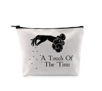 PYOUL Trousse de maquillage humoristique pour la sensibilisation à l'autisme avec inscription « A Touch of The Tism », Une touche du sac Tism