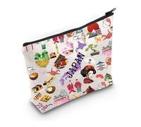 PYOUL Trousse de maquillage japonaise avec icônes japonaises pour voyage, Sac icônes du Japon