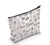 PYOUL Trousse de maquillage pour amateur de fromage, cadeau pour amateur de fromage, cadeau pour fan de fromage, marchandise, Sac de guide de fromage