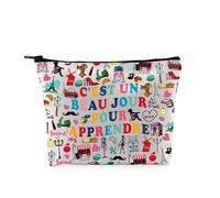 PYOUL Trousse de maquillage pour enseignant français C'est un beau jour pour Apprendre, Sac pour Apprendre
