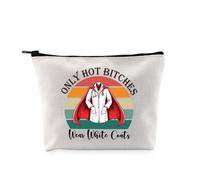 PYOUL Trousse de maquillage pour manteau blanc sur le thème du doctorat, Sac pour manteaux blancs