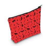 PYOUL Trousse de maquillage rouge inspirée de l'émission télévisée d'horreur, Sac rouge tueur