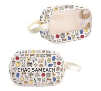 PYOUL Trousse de toilette transparente Chag Sameach inspirée des juifs Cadeau de vacances de voyage Hanoukka, Chag Sameach MB