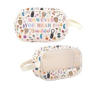 PYOUL Trousse de toilette transparente en langue des signes ASL pour sourds, Asl Sign MB