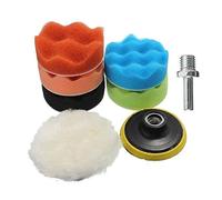 PYouo-Mini tampons de Polissage, Voiture éponge Polissage Kit, lustrage Pad 4''5''6''7 « » Pouces, M10 M14 Fil Abrasif Polisseuse Drill Adaptateur fartage, Épilation (Color : 5 inch)