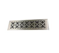 PYouo-Petite Bouche d'aération, 2pcs Fleur de Neige Grille rectangulaire en Aluminium Air Vent Grille Couverture, Meubles Chaussures Placard Flush Cabinet, Or, Argent, Noir, Accessoires de décoration